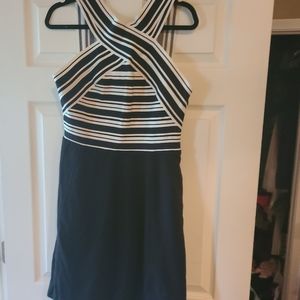 Anthropologie black and white dress